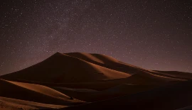 Sand dunes at night